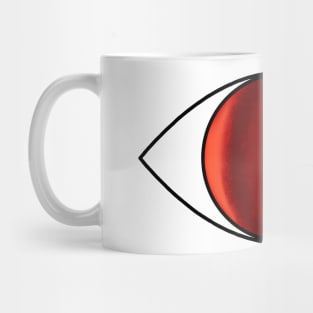 Eyeball Slit Red Mug